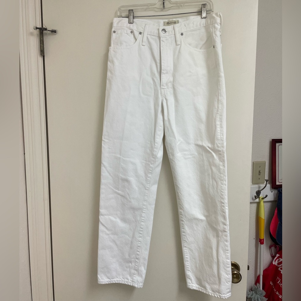white madewell jeans - dadjean style